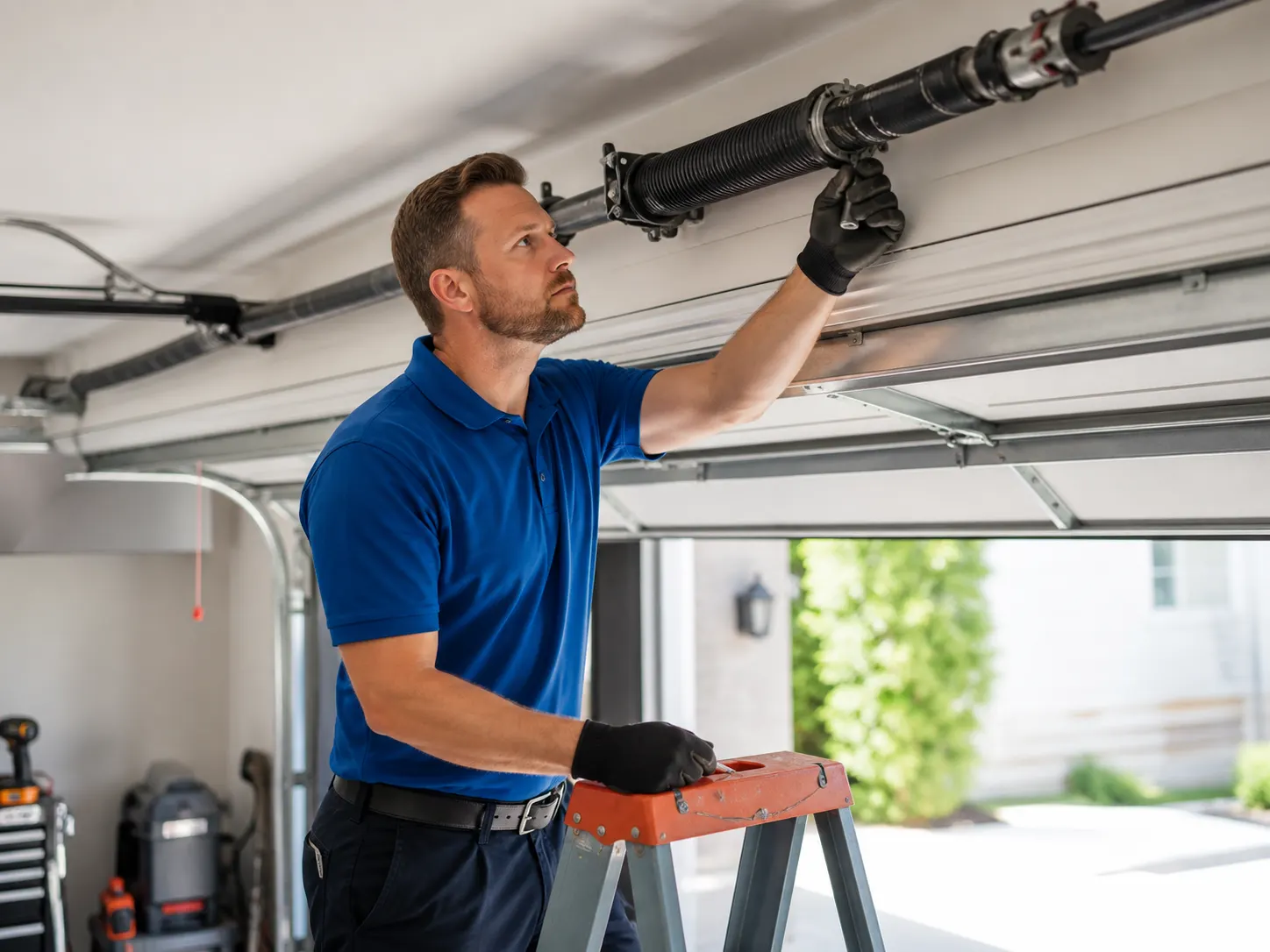 Torsion spring inspection Garage door spring inspection in Channelview